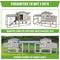 Show in main carousel: Petscosset Wooden Chicken Coop with Wheels, Gray slide 7 of 9