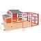 Show in main carousel: Petscosset Wooden Chicken Coop with Wheels, Red slide 2 of 10