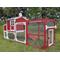 Show in main carousel: Petscosset Wooden Chicken Coop with Wheels, Red slide 1 of 10