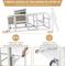 Show in main carousel: Petscosset 78-in Wooden Chicken Coop with Run, 2 to 3 Chicken Capacity, Gray slide 4 of 9