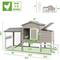 Show in main carousel: Petscosset Wooden Chicken Coop with Wheels, Gray slide 2 of 9