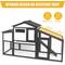 Show in main carousel: Petscosset 65-in Wooden Chicken Coop with Run, 1 to 2 Chicken Capacity, Black slide 6 of 10