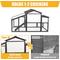 Show in main carousel: Petscosset 65-in Wooden Chicken Coop with Run, 1 to 2 Chicken Capacity, Black slide 5 of 10