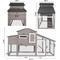 Show in main carousel: Petscosset Wooden 2-Story Chicken Coop with Run, 2 to 3 Chicken Capacity, Grey slide 4 of 9