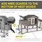 Show in main carousel: Petscosset Wooden 2-Story Chicken Coop with Run, 2 to 3 Chicken Capacity, Grey slide 3 of 9