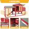 Show in main carousel: Petscosset Wooden Chicken Coop with Wheels, Red slide 5 of 9
