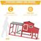 Show in main carousel: Petscosset Wooden Chicken Coop with Wheels, Red slide 4 of 9