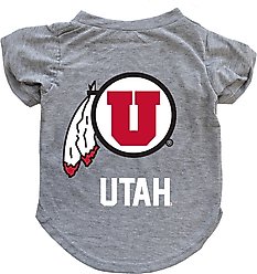 Littlearth NCAA Dog & Cat Tee Shirt, Utah Utes, Small