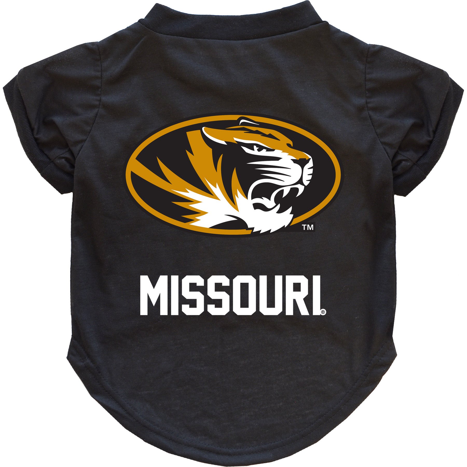 Littlearth NCAA Dog & Cat Tee Shirt, Missouri Tigers, X-Small