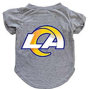 Littlearth NFL Dog & Cat Tee Shirt, Los Angeles Rams, Small