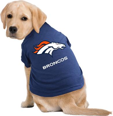Show full view: Littlearth NFL Dog & Cat Tee Shirt, Denver Broncos, Medium slide 2 of 5