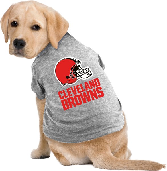 Show full view: Littlearth NFL Dog & Cat Tee Shirt, Cleveland Browns, X-Small slide 2 of 5