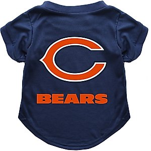 Littlearth NFL Dog & Cat Tee Shirt, Chicago Bears, Large