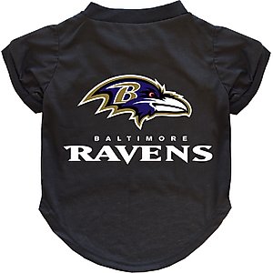 Littlearth NFL Dog & Cat Tee Shirt, Baltimore Ravens, X-Large