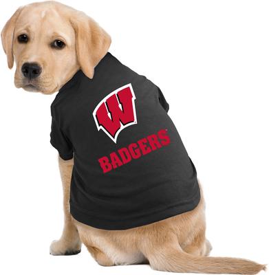 Show full view: Littlearth NCAA Dog & Cat Tee Shirt, Wisconsin Badgers, X-Large slide 2 of 6