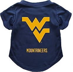 Littlearth NCAA Dog & Cat Tee Shirt, West Virginia Mountaineers, X-Large