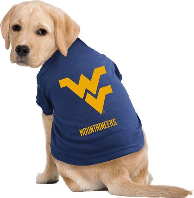 Show full view: Littlearth NCAA Dog & Cat Tee Shirt, West Virginia Mountaineers, X-Small slide 2 of 6