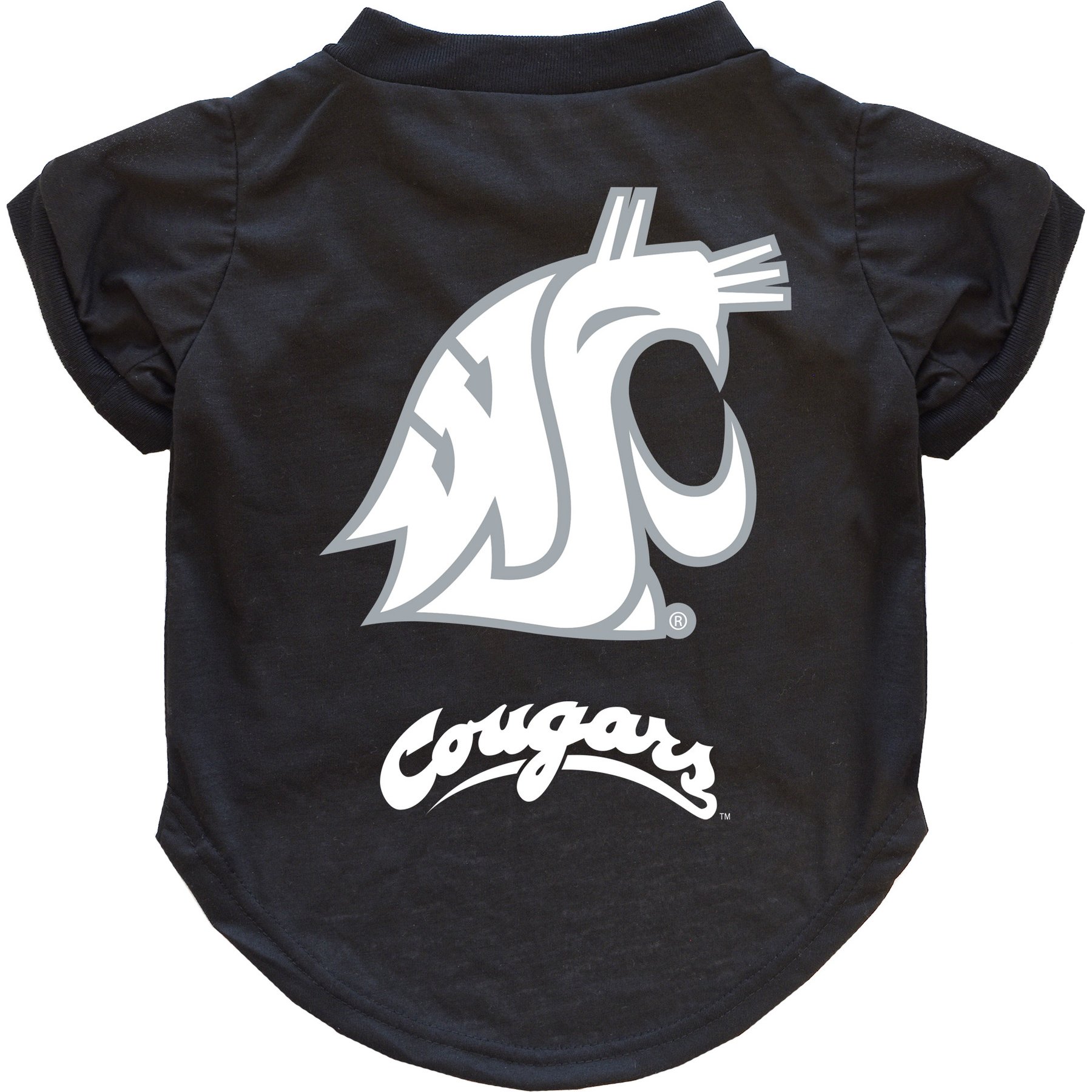 Littlearth NCAA Dog & Cat Tee Shirt, Washington State Cougars, Medium