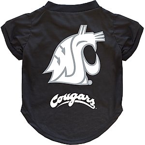 Littlearth NCAA Dog & Cat Tee Shirt, Washington State Cougars, X-Large