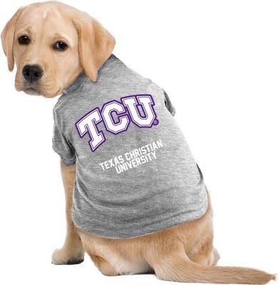 Show full view: Littlearth NCAA Dog & Cat Tee Shirt, TCU Horned Frogs, Small slide 2 of 6