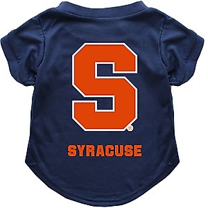 Littlearth NCAA Dog & Cat Tee Shirt, Syracuse Orange, X-Small