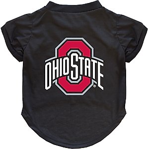 Littlearth NCAA Dog & Cat Tee Shirt, Ohio State Buckeyes, Large