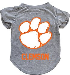 Littlearth NCAA Dog & Cat Tee Shirt, Clemson Tigers, X-Small