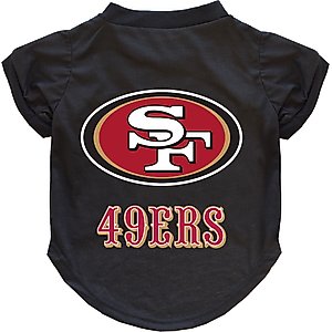 Littlearth NFL Dog & Cat Tee Shirt, San Francisco 49ers, Medium