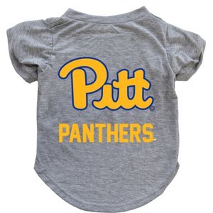 Littlearth NCAA Dog & Cat Tee Shirt, Pittsburgh Panthers, Large