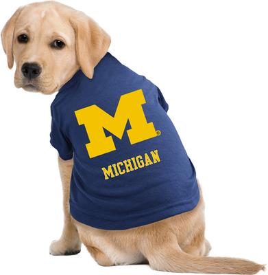 Show full view: Littlearth NCAA Dog & Cat Tee Shirt, Michigan Wolverines, Medium slide 2 of 6