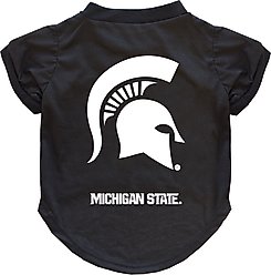 Littlearth NCAA Dog & Cat Tee Shirt, Michigan State Spartans, Large