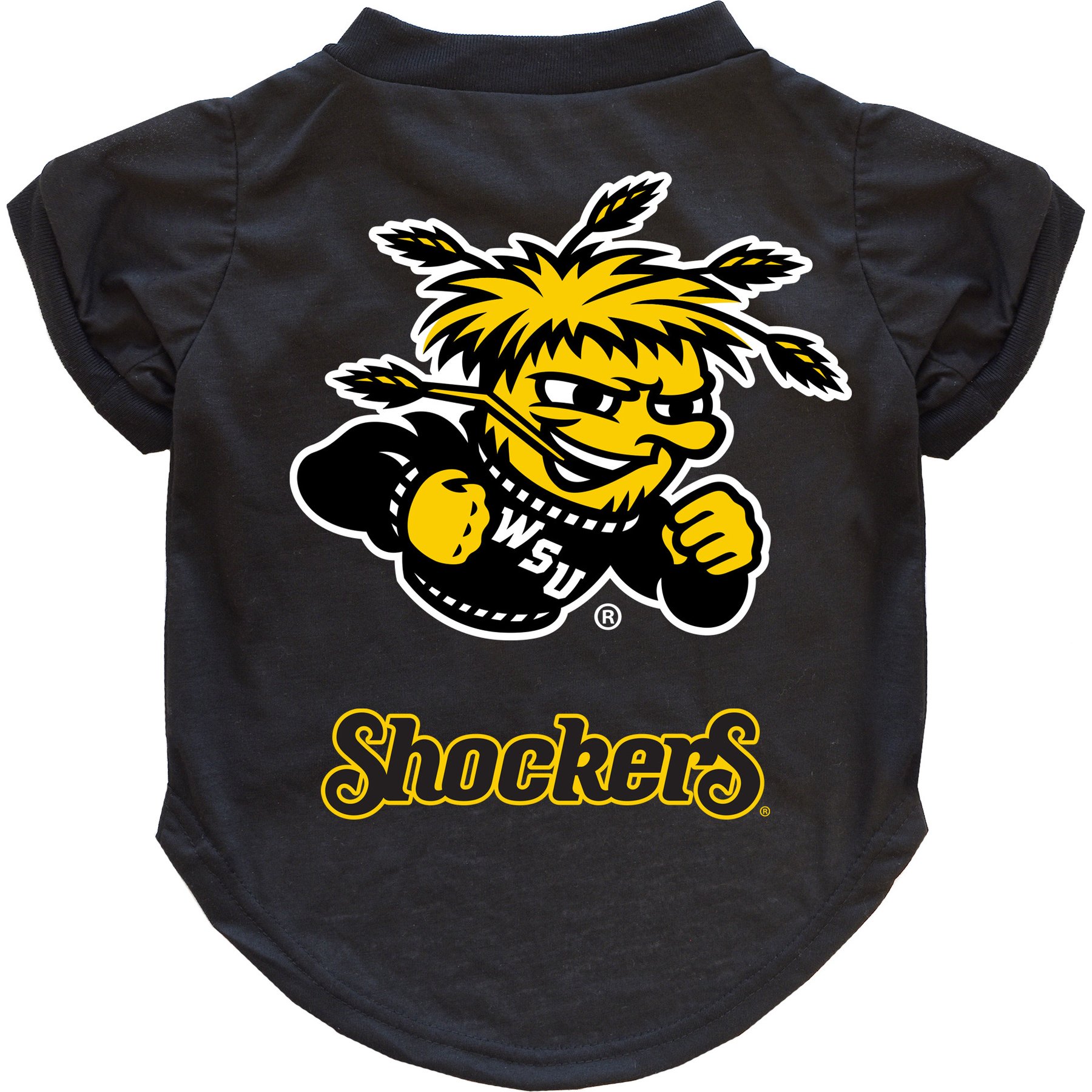 Littlearth NCAA Dog & Cat Tee Shirt, Wichita State Shockers, Medium
