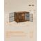Show in main carousel: FEANDREA 38.6-in Multi-Functional Dog Crate, Rustic Brown slide 5 of 7