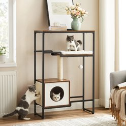 FEANDREA Modern Kitten-Sized Cat Tree, Rustic Brown