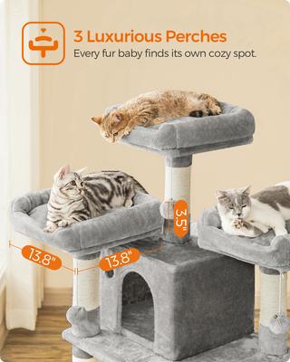 Show full view: FEANDREA 67-in Multi-Level Cat Tree, Light Gray slide 3 of 9