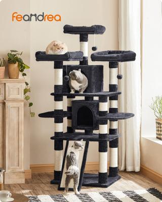 Show full view: FEANDREA 67-in Multi-Level Cat Tree, Smoky Gray slide 2 of 9