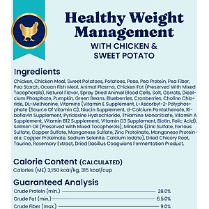 Solid Gold Weight Control Gut Health Real Chicken & Sweet Potato Grain-Free Dry Dog Food, 22-lb bag