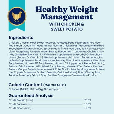 Show full view: Solid Gold Weight Control Gut Health Real Chicken & Sweet Potato Grain-Free Dry Dog Food, 22-lb bag slide 10 of 12