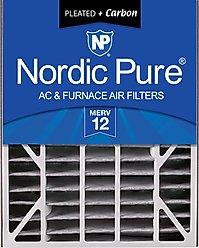 Nordic Pure Air Bear MERV 12 Pleated Plus Carbon Air Filter Replacement, 20 x 25 x 5-in AB, 1 count