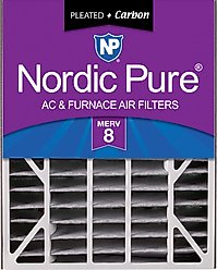 Nordic Pure Air Bear MERV 8 Pleated Plus Carbon Air Filter Replacement, 20 x 25 x 5-in AB, 1 count