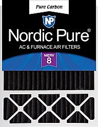 Nordic Pure Honeywell/Lennox Replacement Pure Carbon Pleated Odor Reduction Merv 8 Furnace Filter, 20 x 25 x 5-in H, 1 count