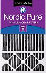 Nordic Pure Honeywell/Lennox MERV 8 Pleated Plus Carbon Replacement Air Filters, 16 x 25 x 5-in H, 1 count