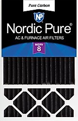 Nordic Pure Honeywell/Lennox Replacement Pure Carbon Pleated Odor Reduction Merv 8 Furnace Filter, 16 x 25 x 5-in H, 1 count