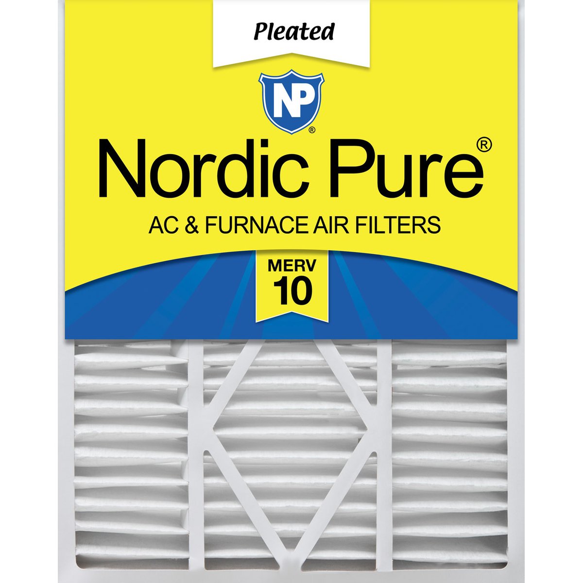 Nordic Pure Goodman/Carrier/Amana Replacement MERV 10 Air Filters, 20 x 25 x 5-in, 1 count