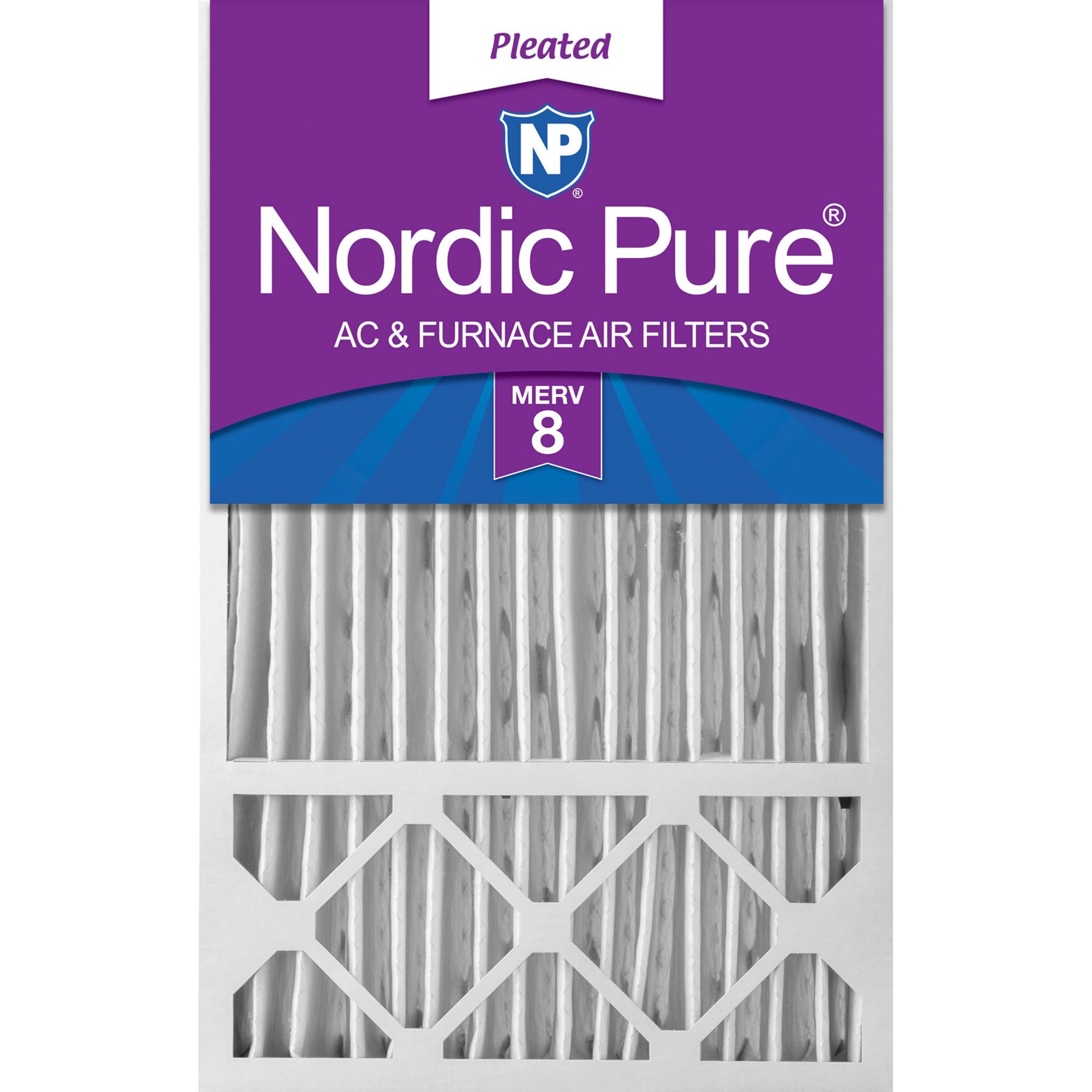 Nordic Pure Honeywell/Lennox Replacement MERV 8 Air Filters, 16 x 25 x 5-in H, 1 count