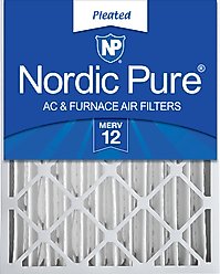 Nordic Pure Pleated MERV 12 Air Filters, 16 x 25 x 4-in, 1 count