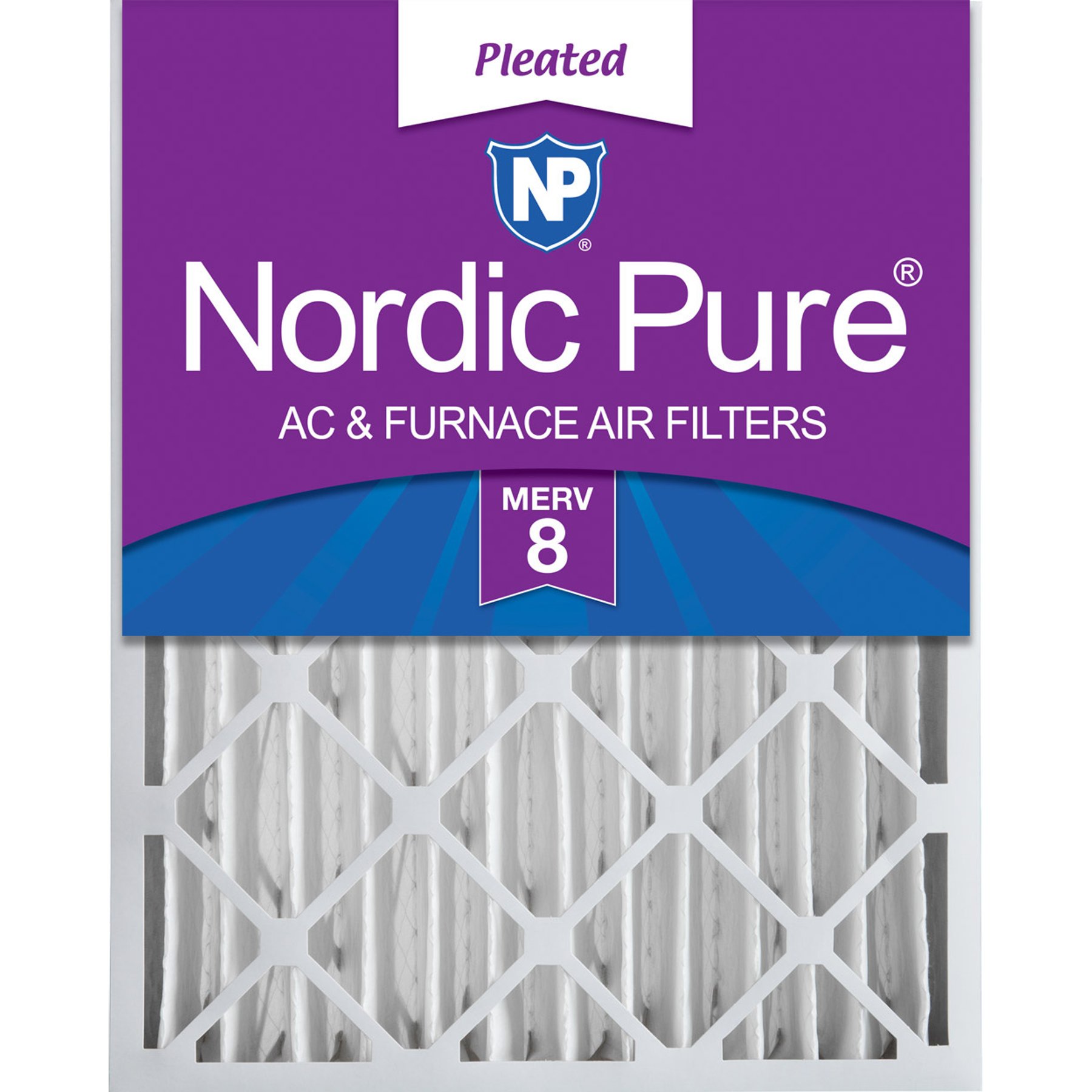 Nordic Pure Pleated MERV 8 Air Filters, 20 x 25 x 4-in, 1 count