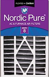 Nordic Pure Air Bear MERV 8 Pleated Plus Carbon Air Filter Replacement, 16 x 25 x 5-in AB, 1 count