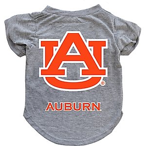 Littlearth NCAA Dog & Cat Tee Shirt, Auburn Tigers, Medium