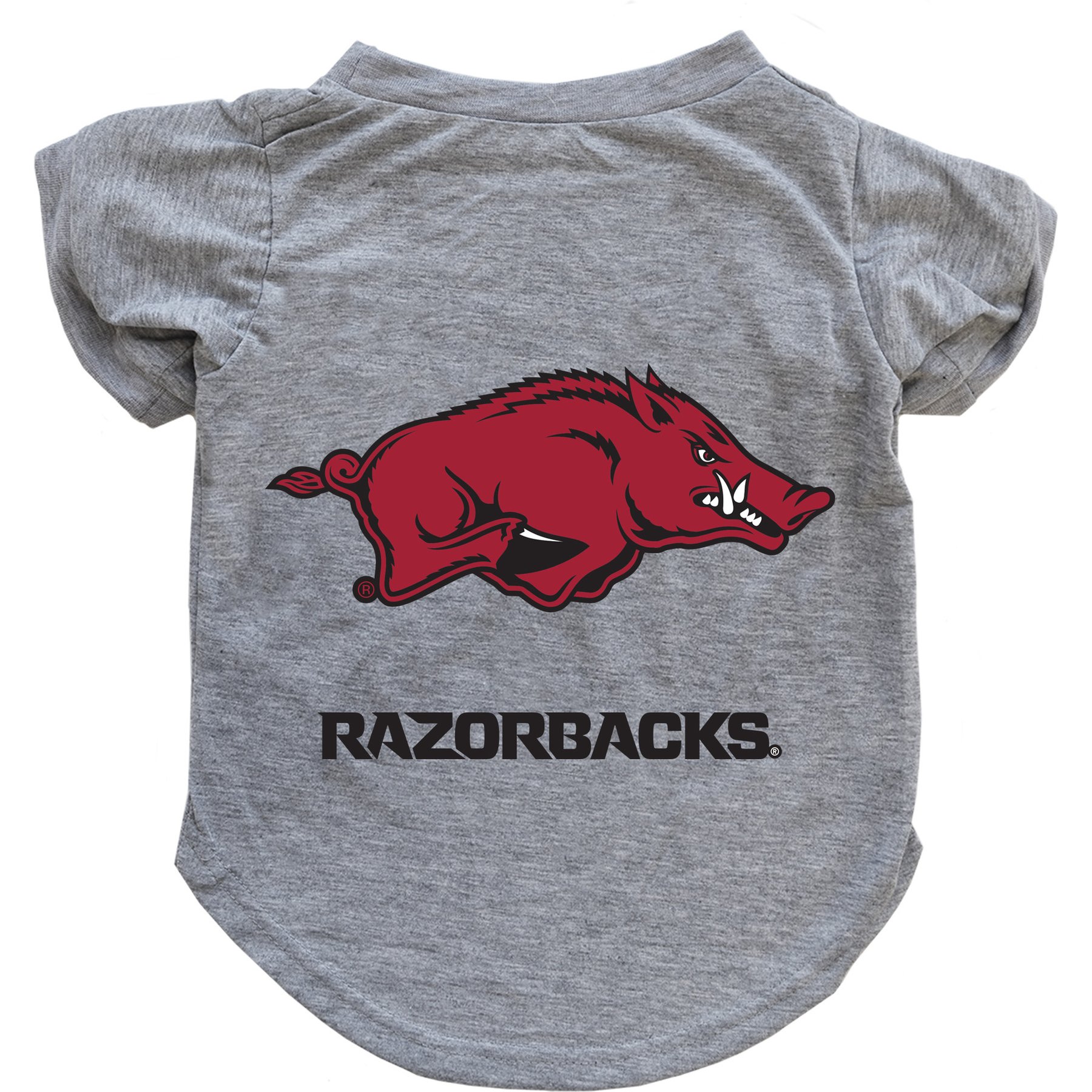 Littlearth NCAA Dog & Cat Tee Shirt, Arkansas Razorbacks, X-Large